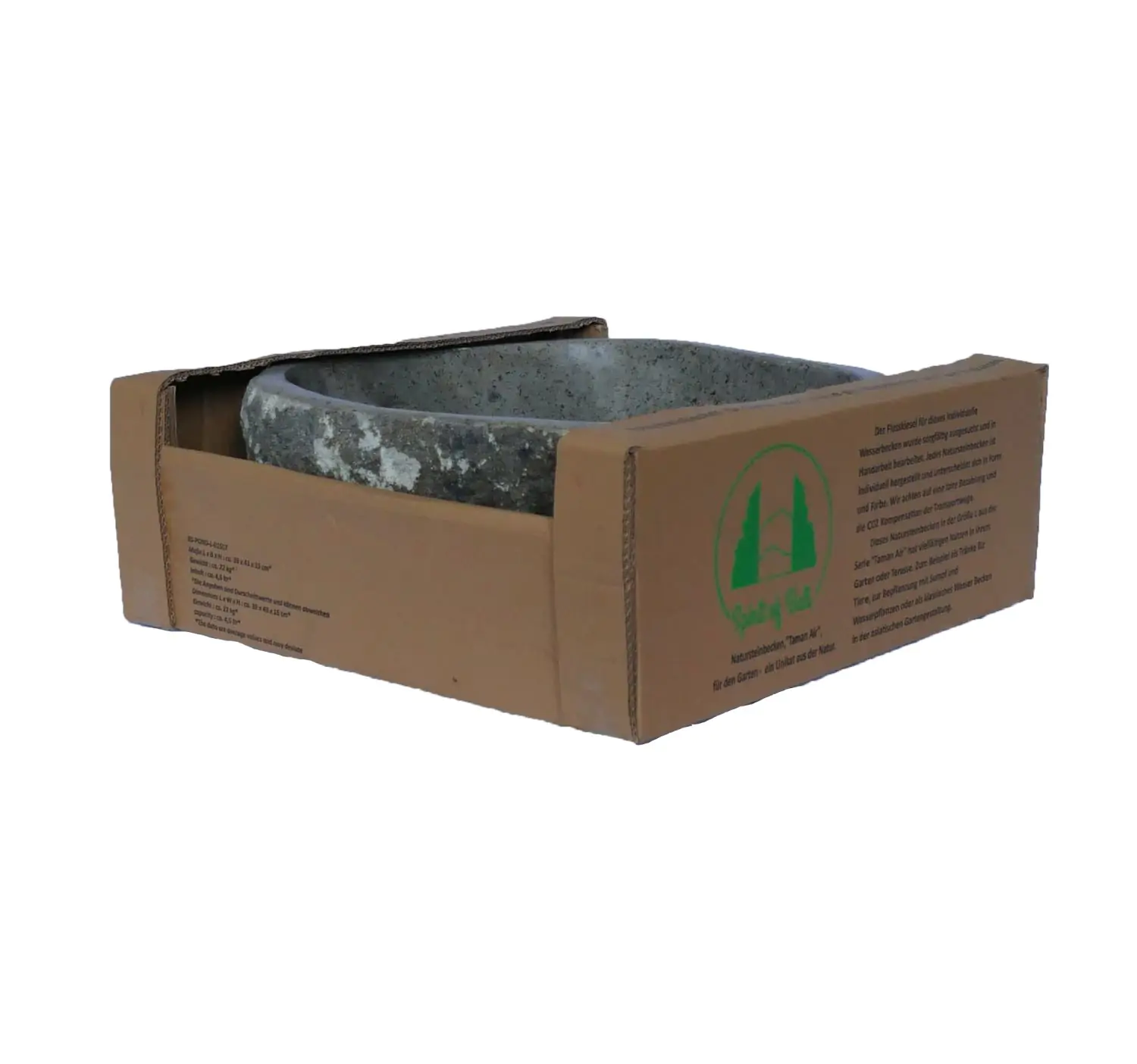  Product image 8 of the product “Water basin made of river stone. Model 5, approx. 39 x 43 x 15cm height. ”